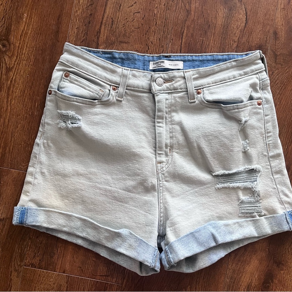 Signature by Levi Strauss Light Blue Jean Shorts